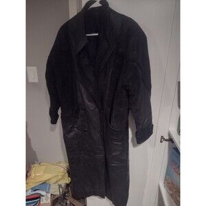 Vintage Wilsons Extra Small Women's Leather Trenchcoat Double Breasted